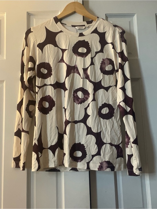 Marimekko Tops - Marimekko Luotunut Värjätty Unikko Long Sleeve Shirt Women’s Size L